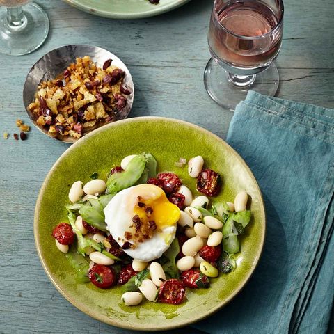 Palbohnensalat mit Essig-Ei
