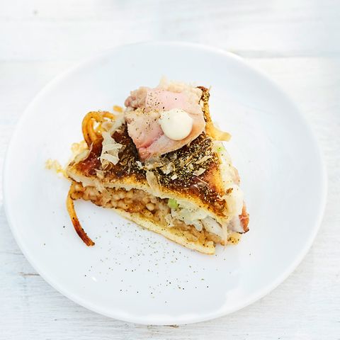 Makrele süßsauer auf Okonomiyaki