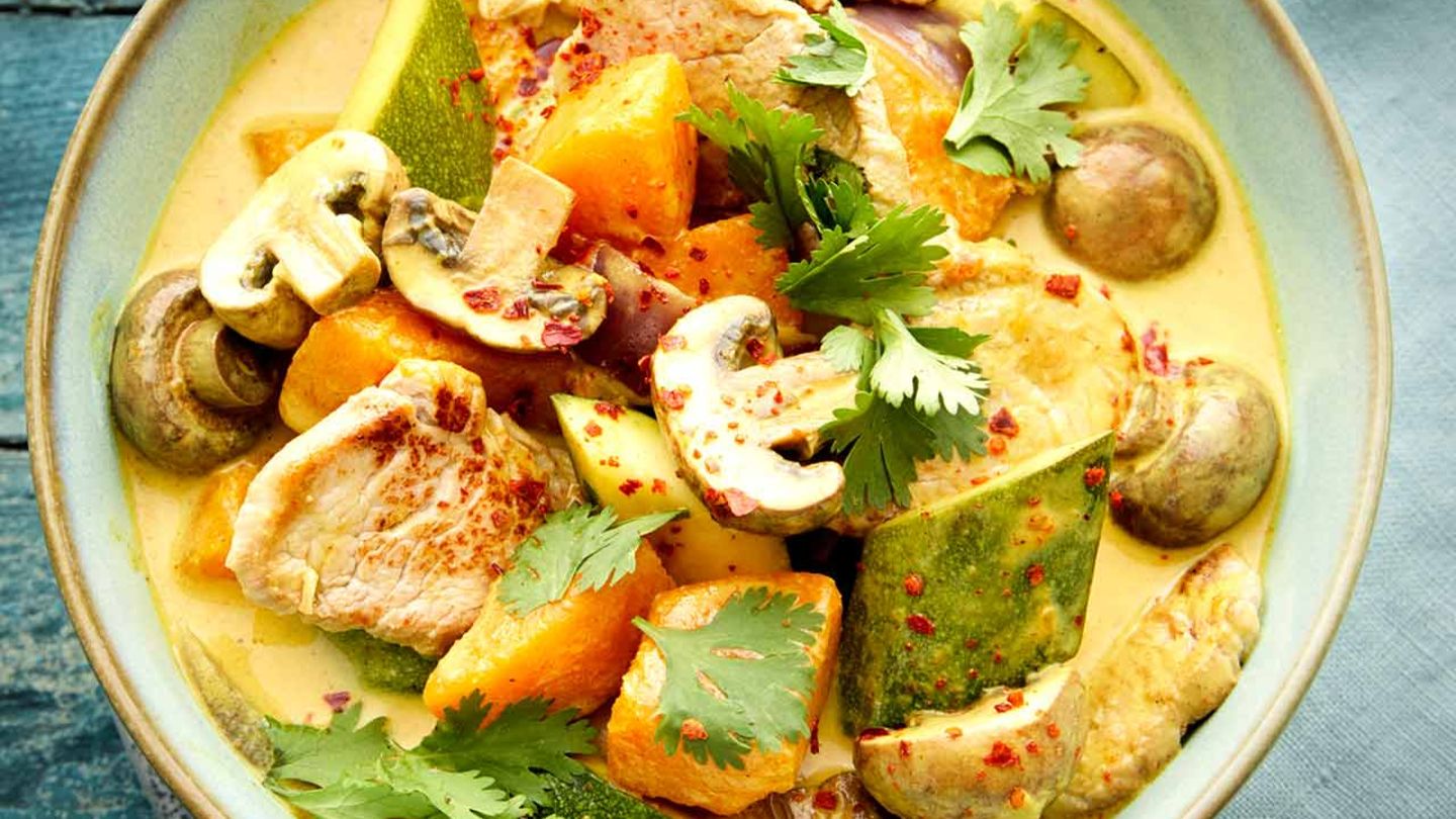 Kürbiscurry mit Schweinefilet Rezept