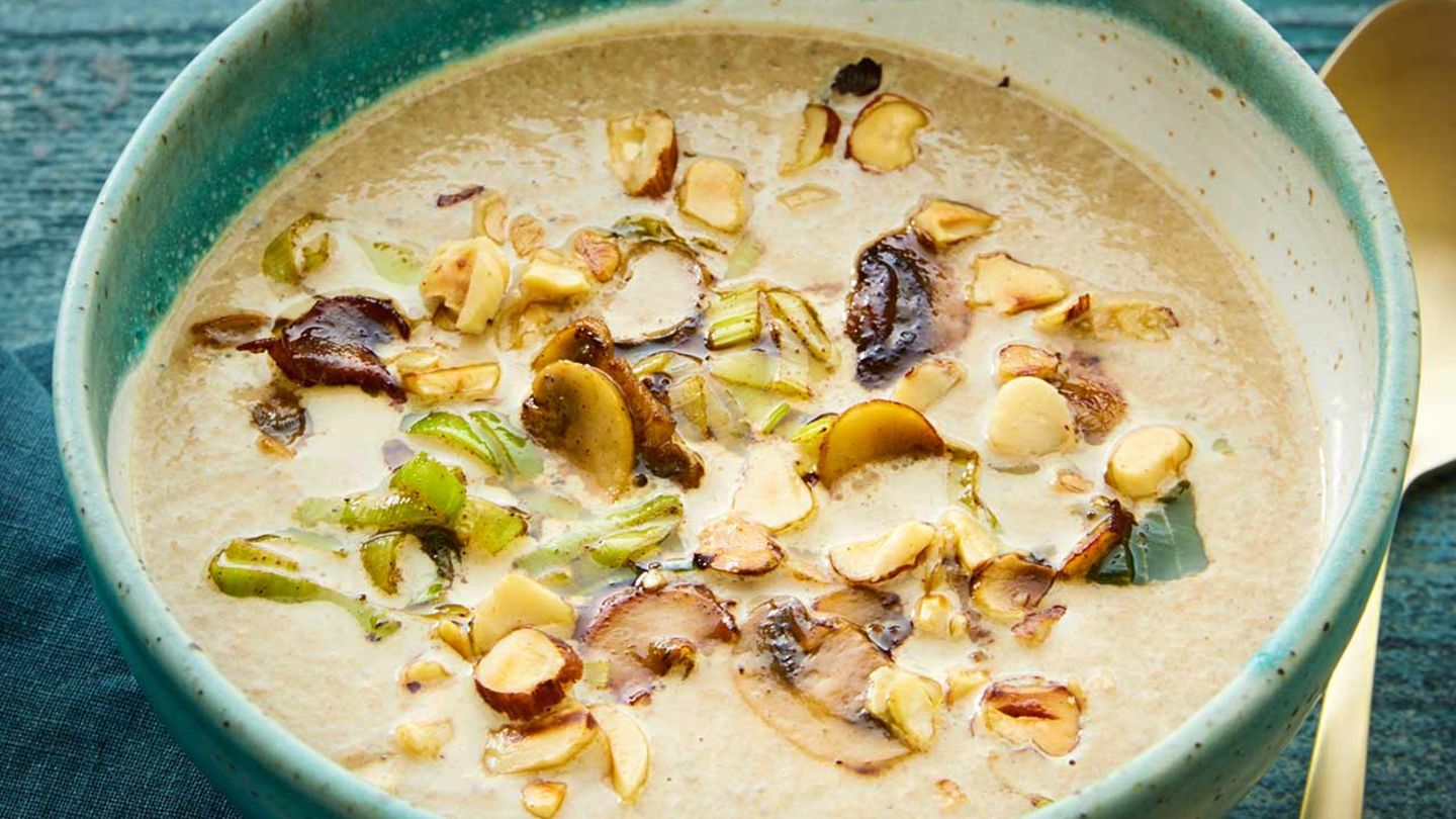 Pilz-Rahmsuppe mit Lauch Rezept