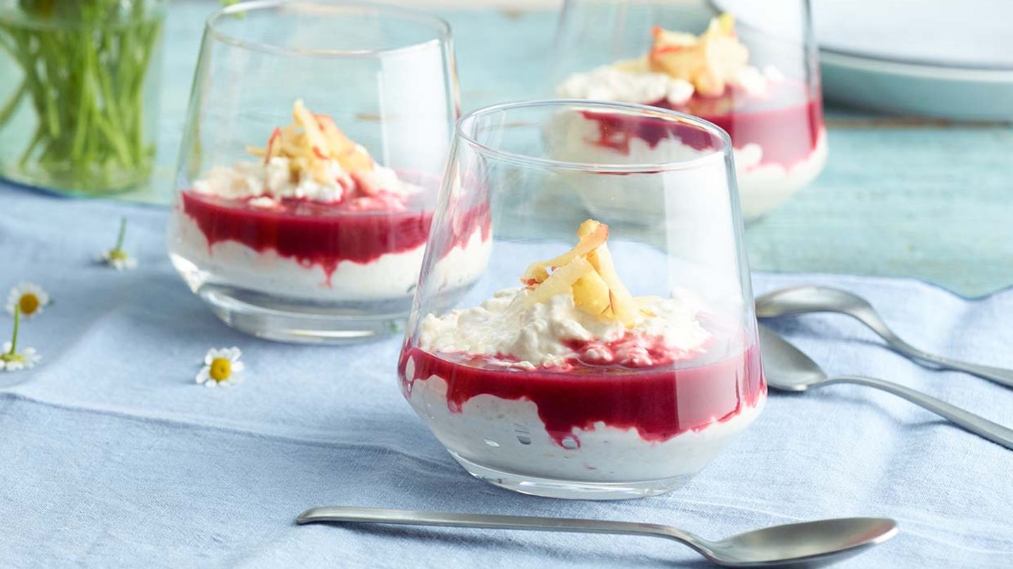 Birchermüsli mit rotem Smoothie Rezept