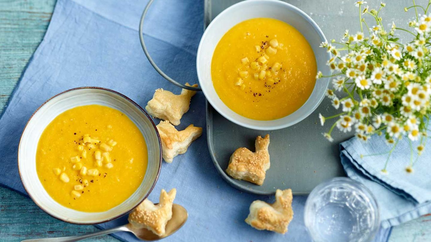 Möhren-Mais-Suppe Rezept - [ESSEN UND TRINKEN]