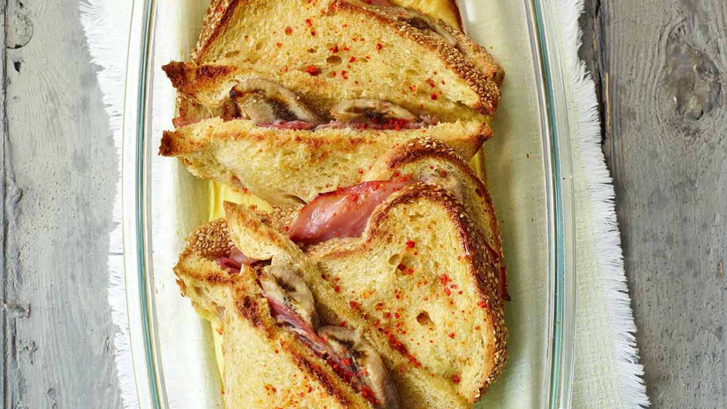 Bananen-Schinken-French-Toast Rezept