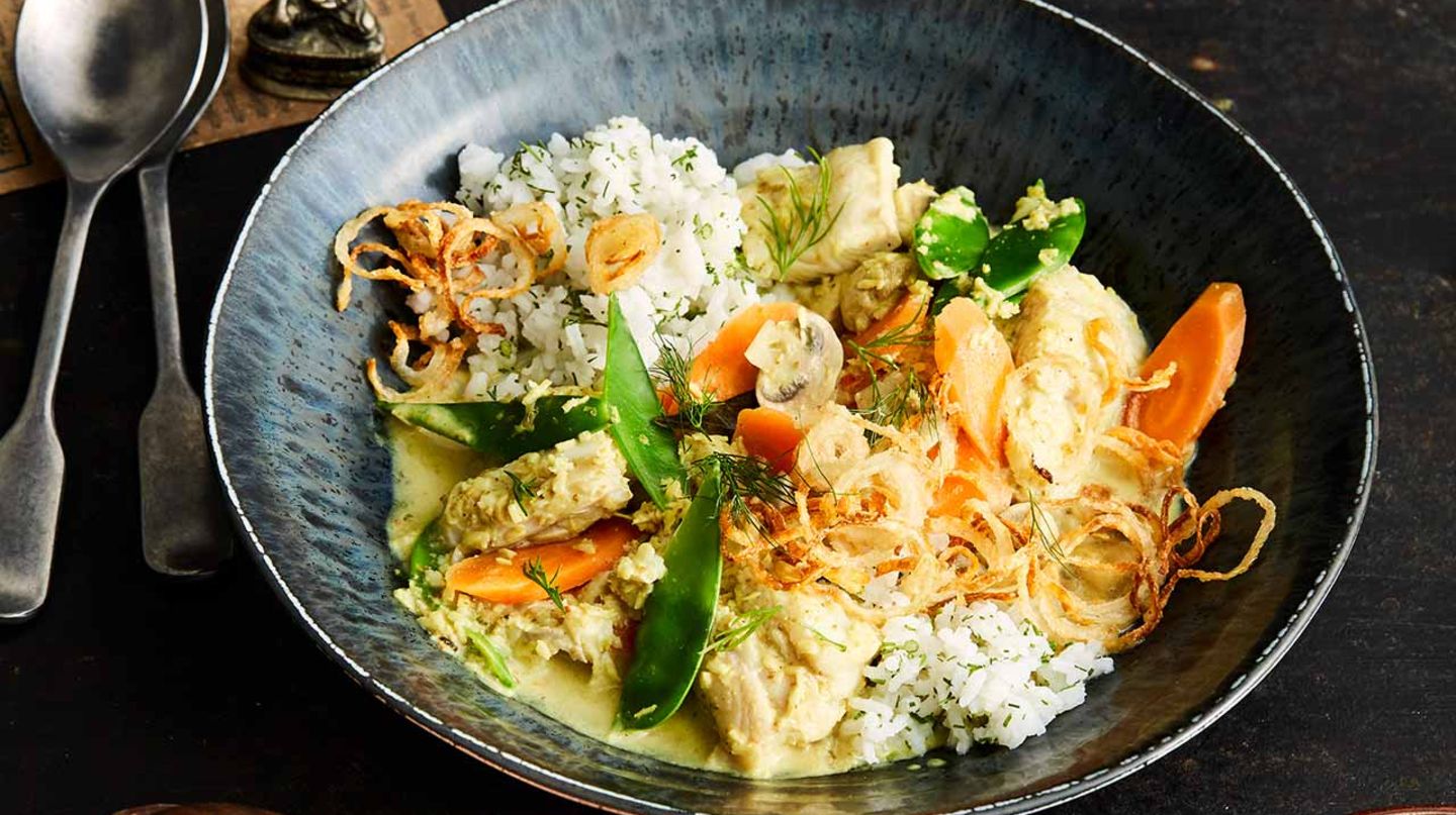 Fisch-Curry mit Dill-Reis Rezept