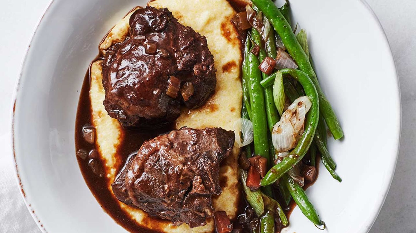 Kalbsbäckchen mit Polenta Rezept