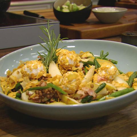 Schneller Birnen-Bohnen-Speck-Salat: Rezept aus der Kochshow essen & trinken Für jeden Tag