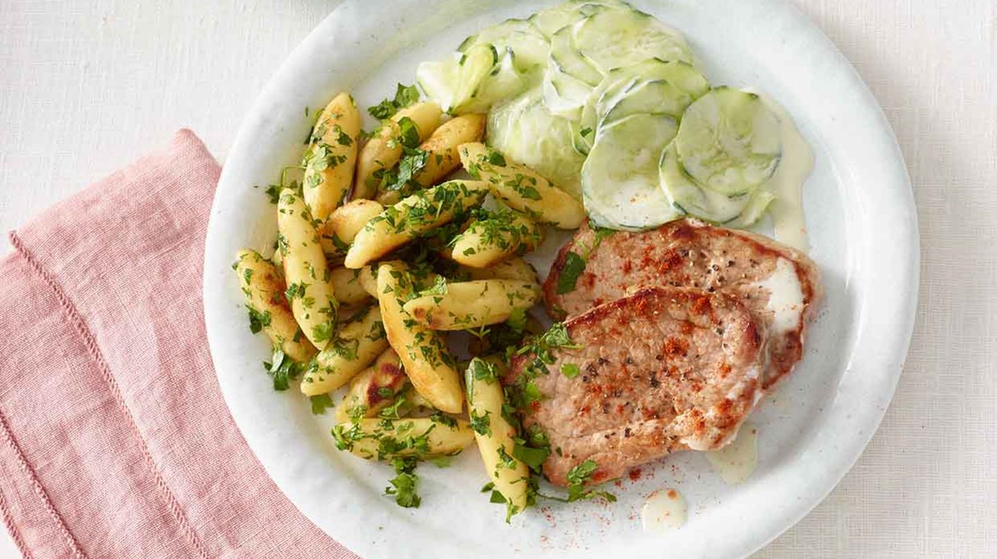 Kräuter-Schupfnudeln mit Schnitzel Rezept