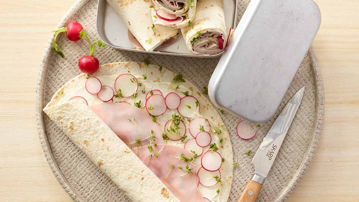 Wrap mit Schinken und Radieschen Rezept