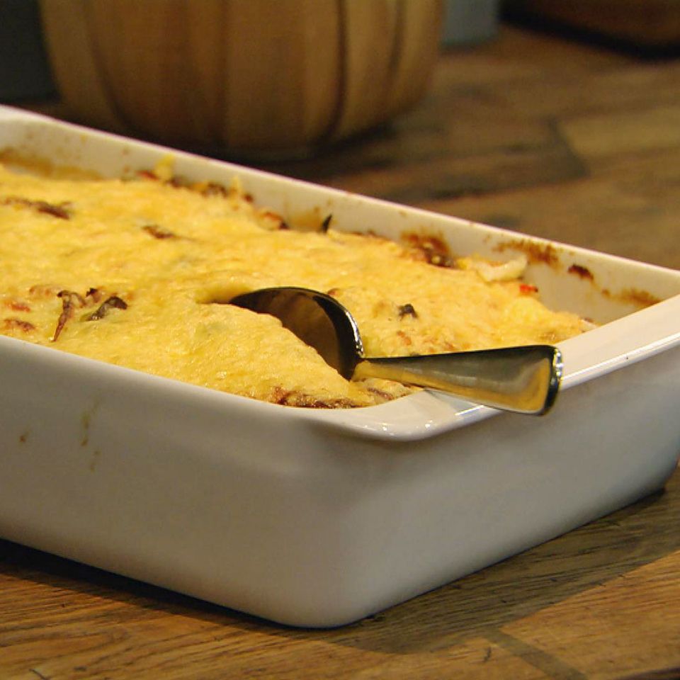 Hack-Reis-Lasagne mit Mandeln: Rezept aus der Kochshow essen & trinken Für jeden Tag