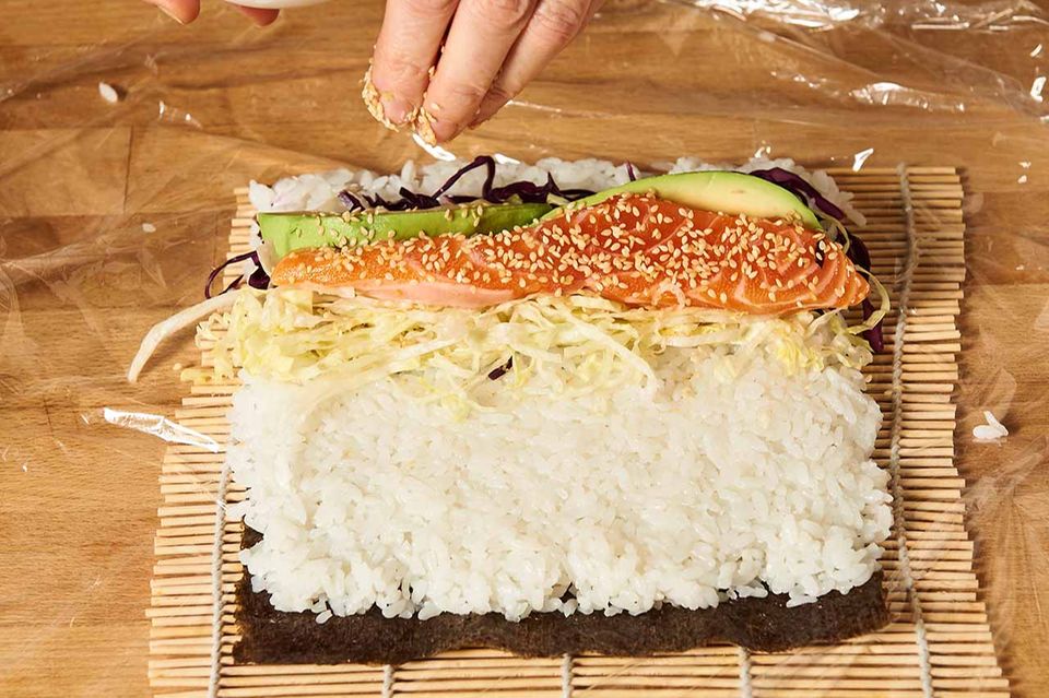 Sushirrito-Zubereitung