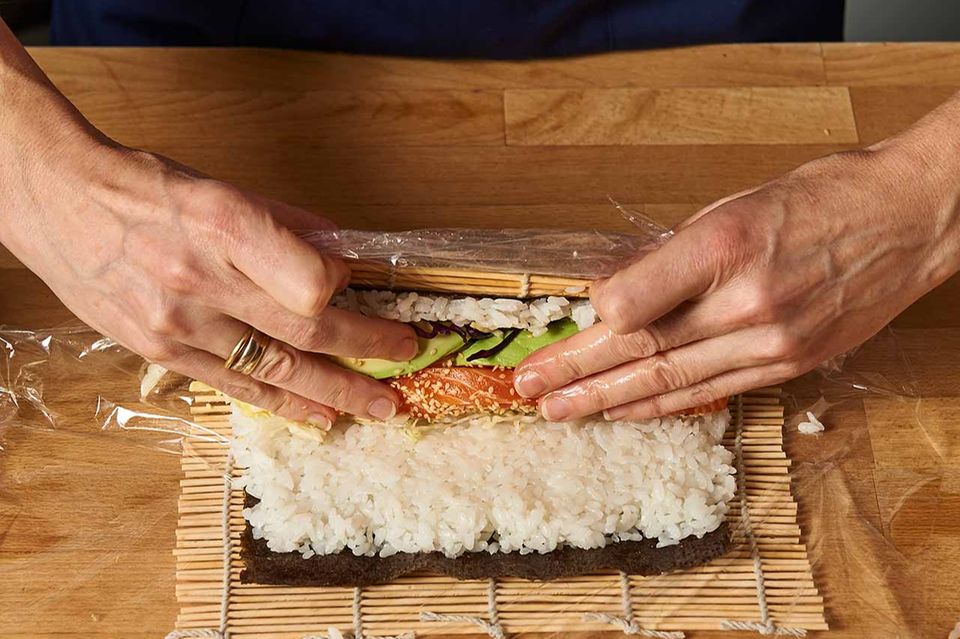 Sushirrito-Zubereitung