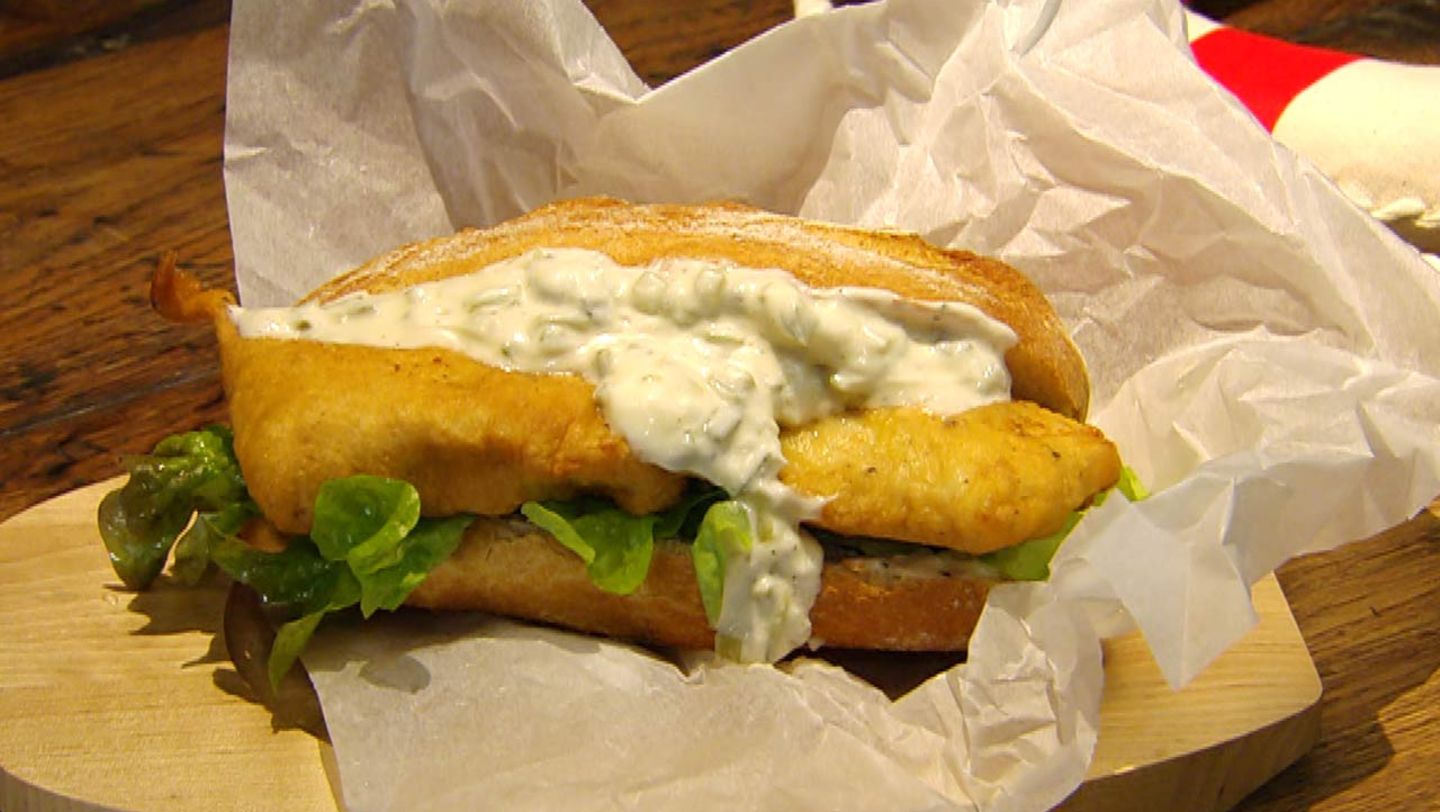 Backfisch-Brötchen mit Remoulade: Für jeden Tag Kochshow