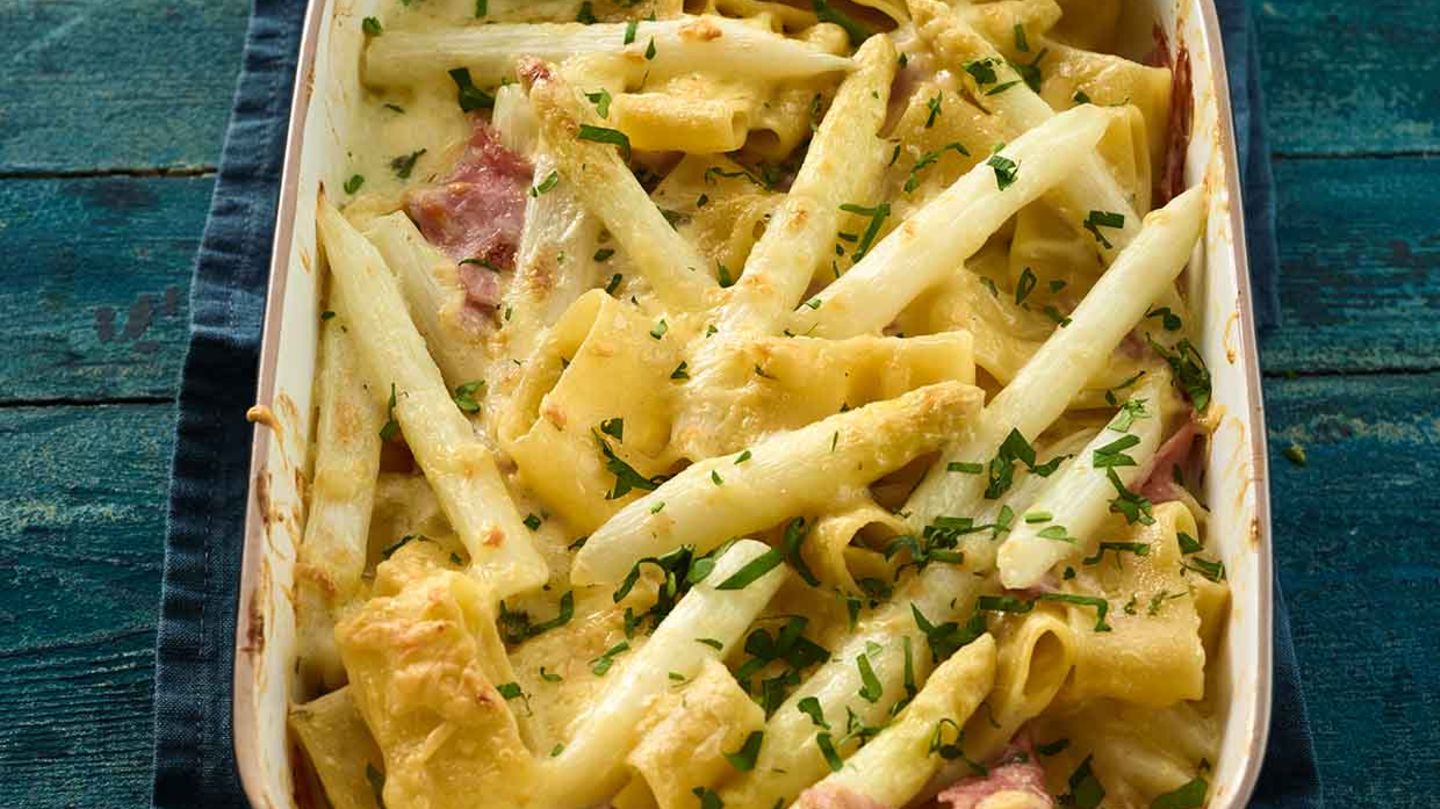 Überbackene Spargel-Nudeln Rezept