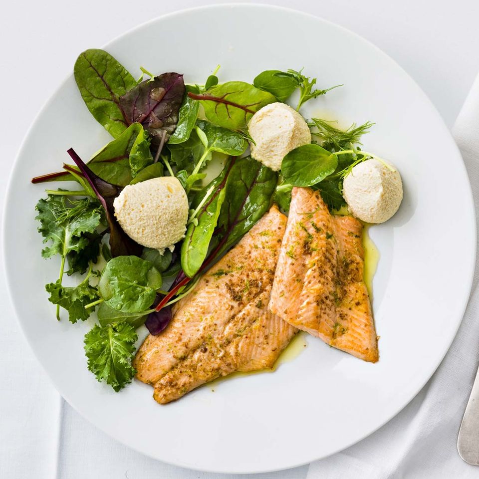 Saibling mit Fenchel-Mousse