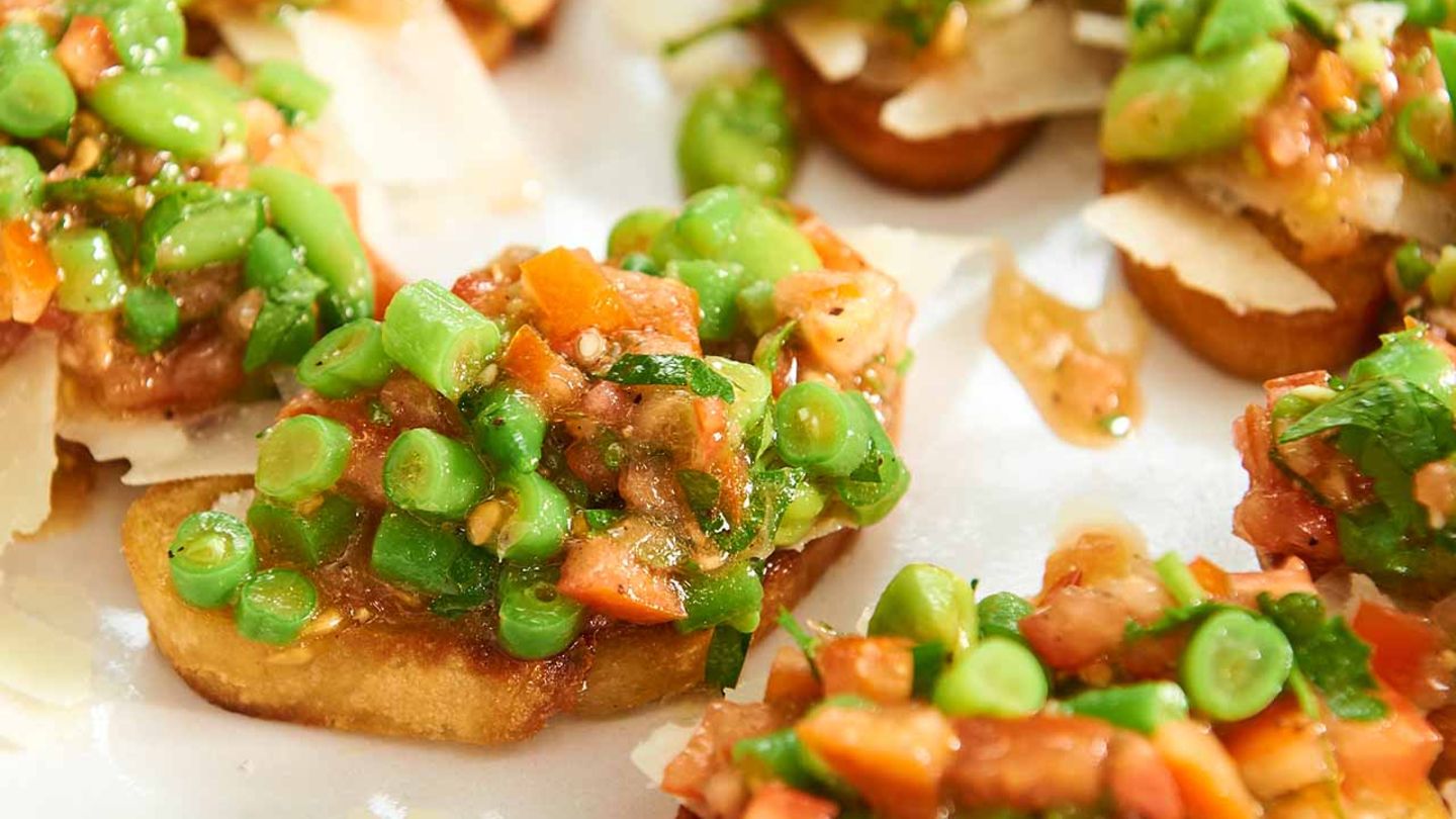 Bruschetta mit Bohnen-Tomaten-Salat Rezept