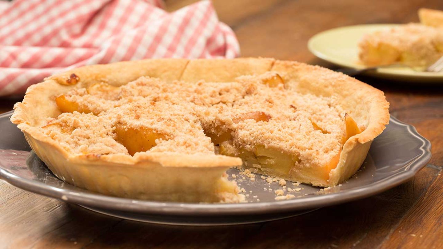 Veganer Apfelkuchen mit Zimtstreuseln