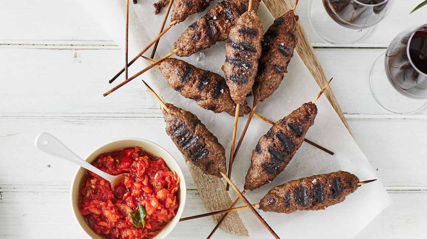 Rinderhack-Saté mit Paprikasauce: Thermomix ® Rezept