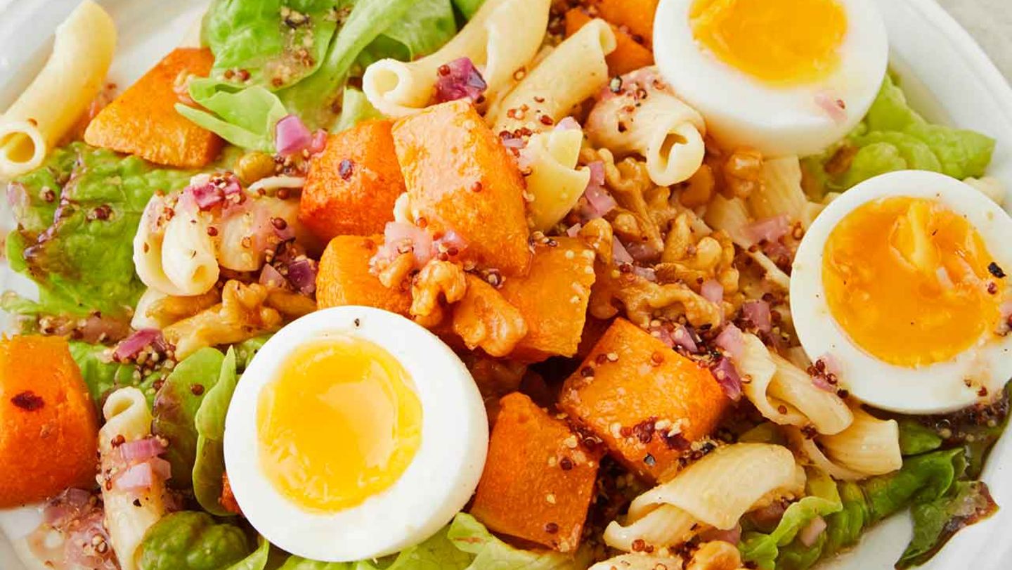 Kürbissalat mit Ei Rezept