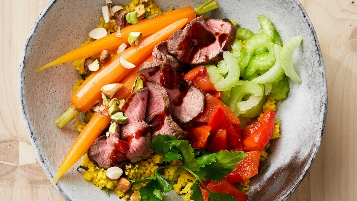 Hirse-Teriyaki-Lamm-Bowl Rezept