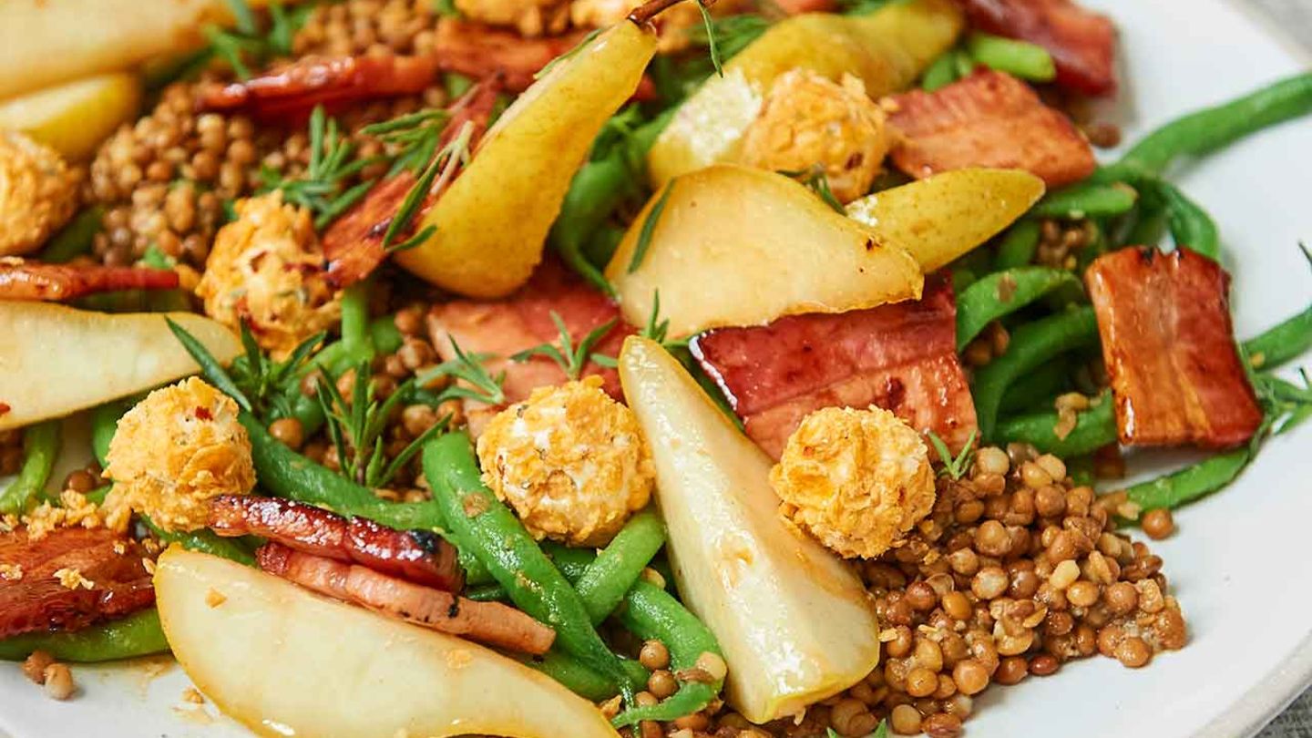 Birnen-Bohnen-Speck Salat Rezept