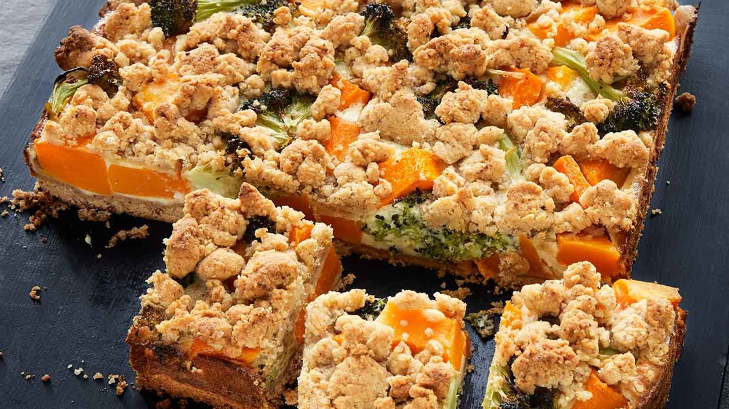 Kürbis-Broccoli-Tarte Rezept