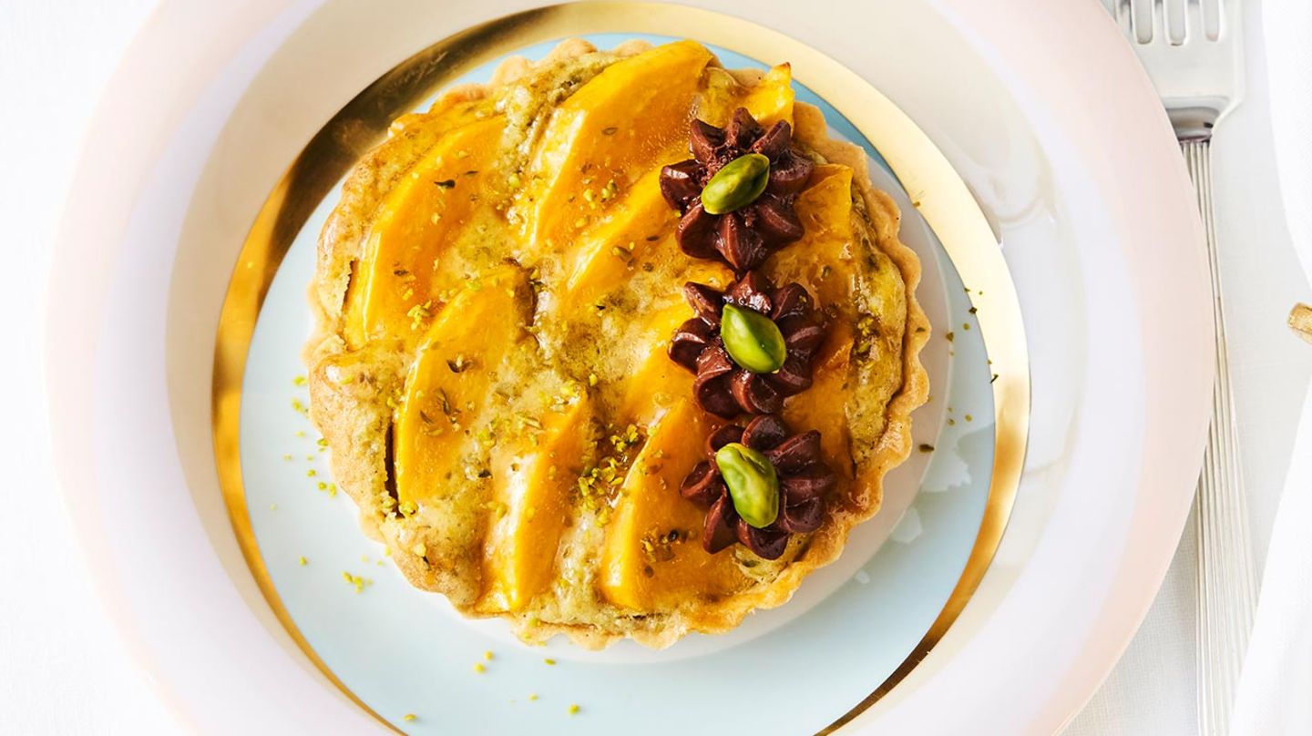 Mango-Tartelettes mit Nussöl-Schoko-Mousse Rezept