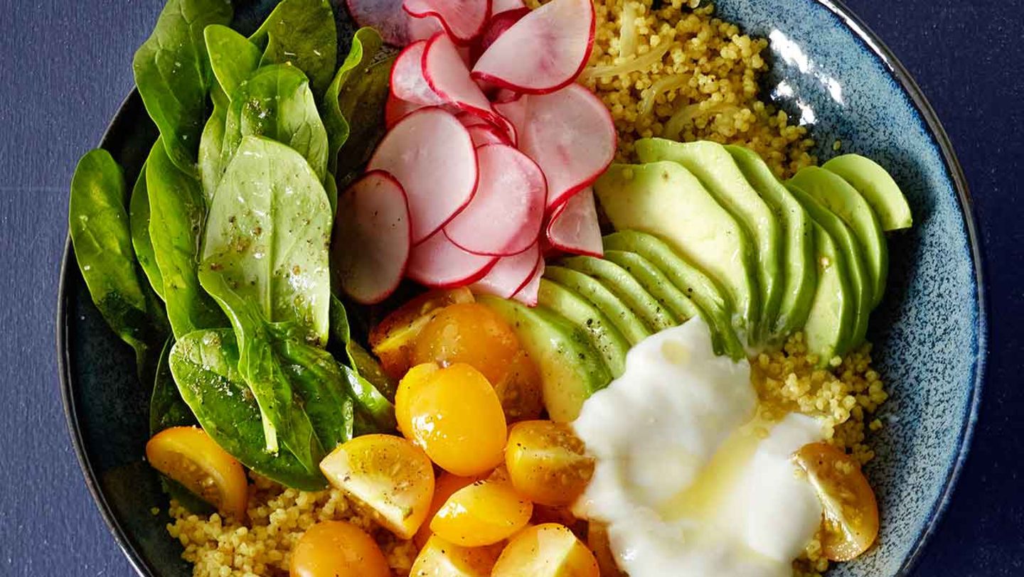 Spinat-Hirse-Bowl Rezept