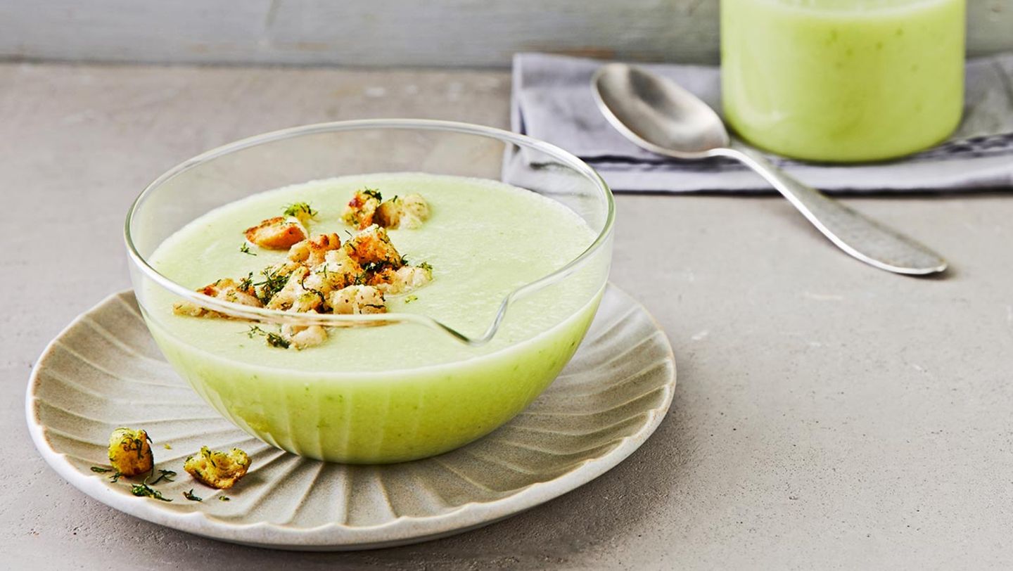 Gurken-Melonen-Suppe: Thermomix ® Rezept - [ESSEN UND TRINKEN]