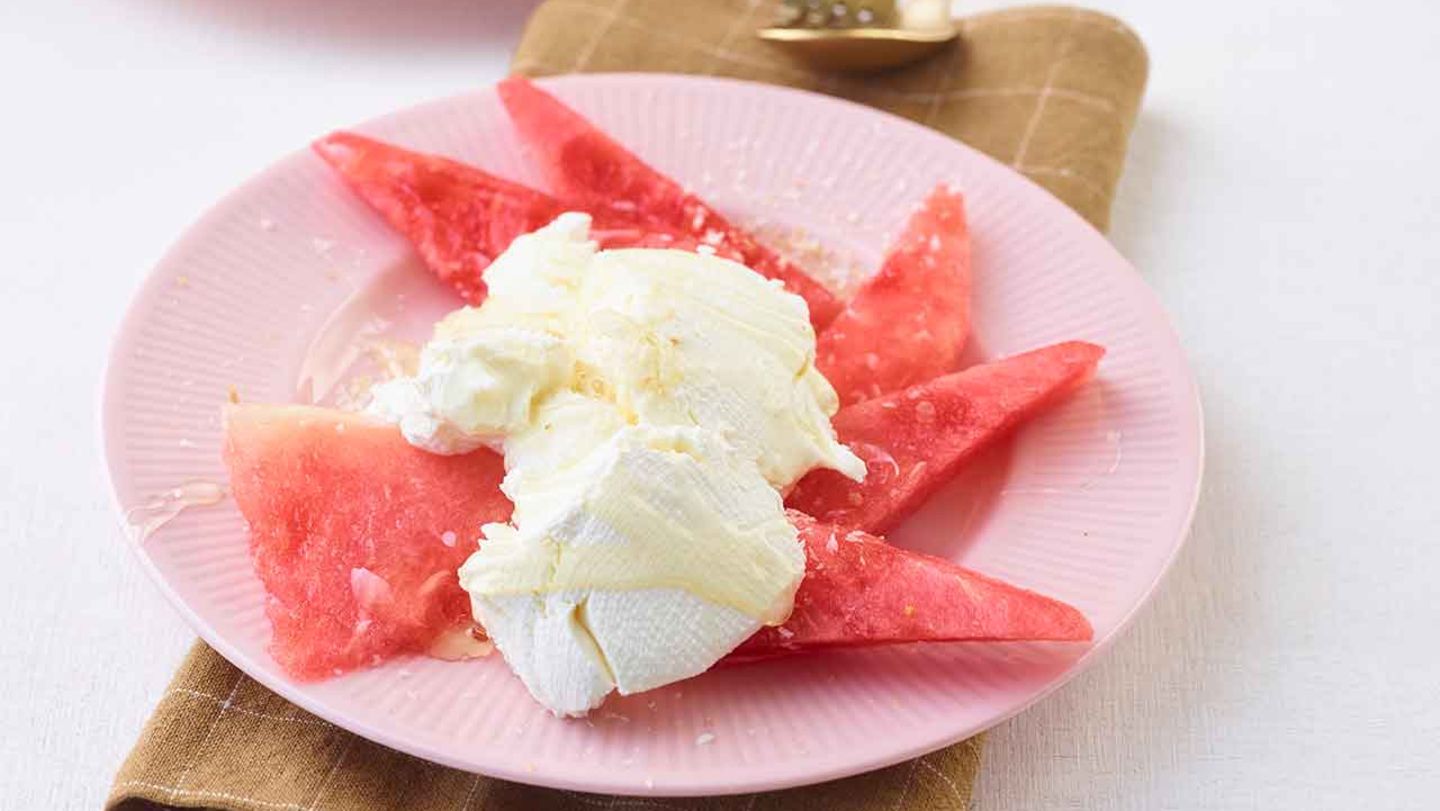 Melone mit Kokosjoghurt Rezept