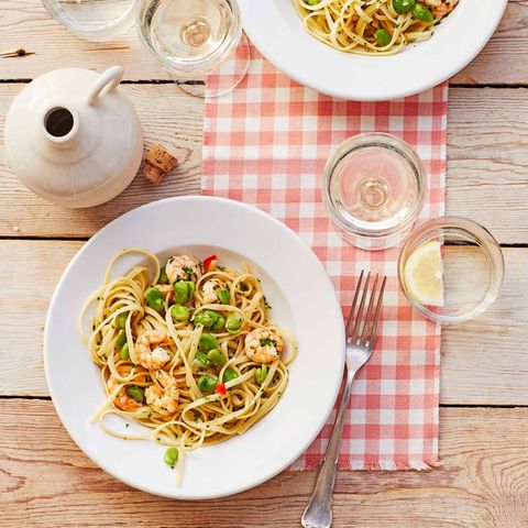 Pasta mit dicken Bohnen und Garnelen für Thermomix ®