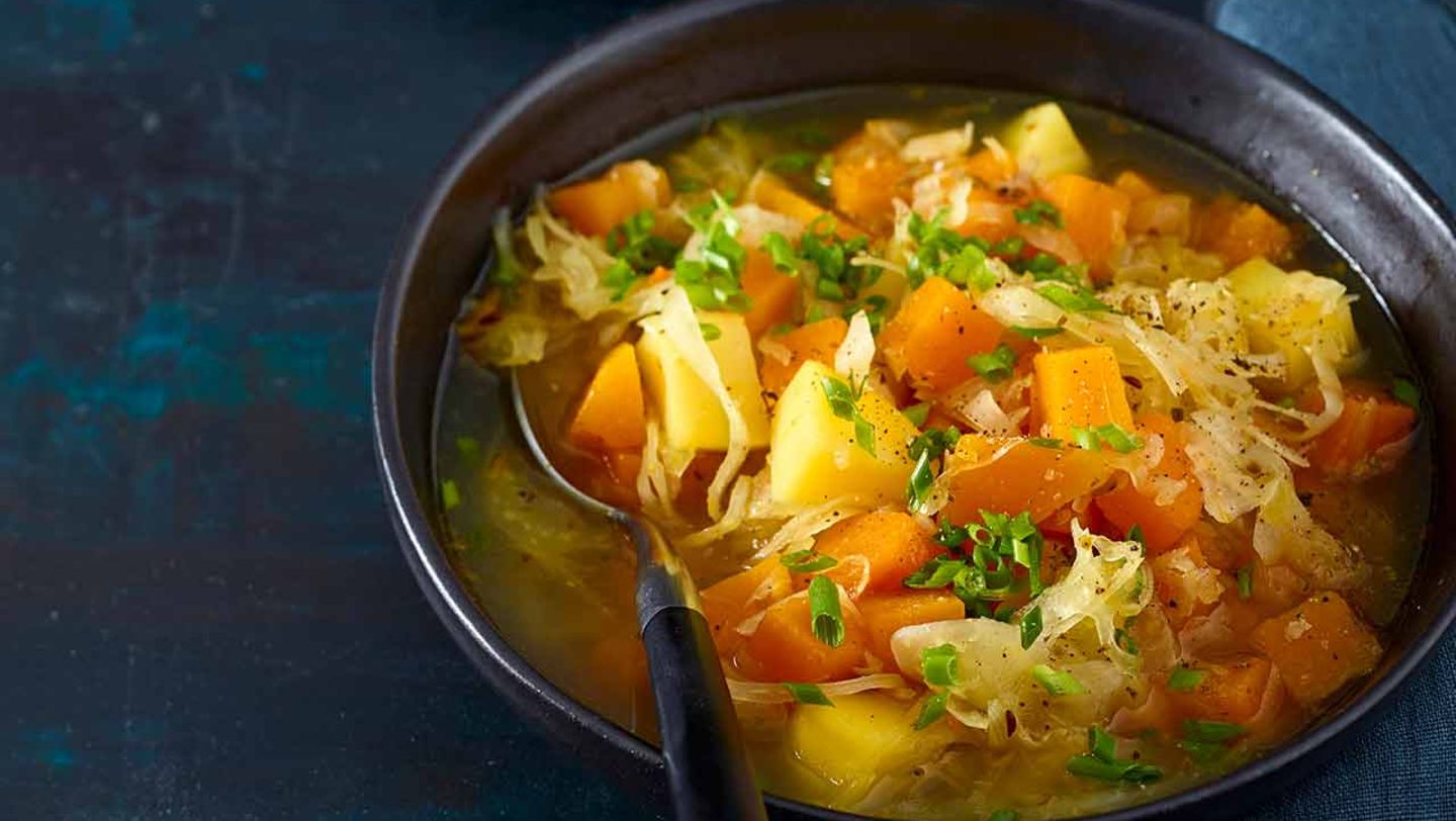 Kürbis-Sauerkraut-Eintopf Rezept
