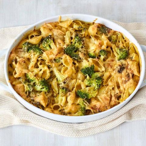 Spinat-Broccoli-Nudelauflauf