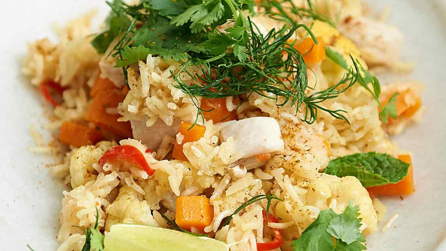 Hähnchen-Pilaw mit Gemüse Rezept