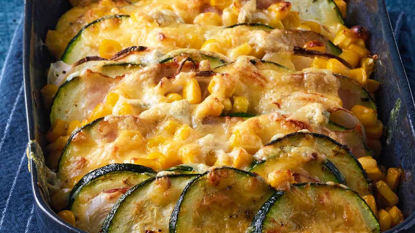Zucchini-Mais-Gratin Rezept