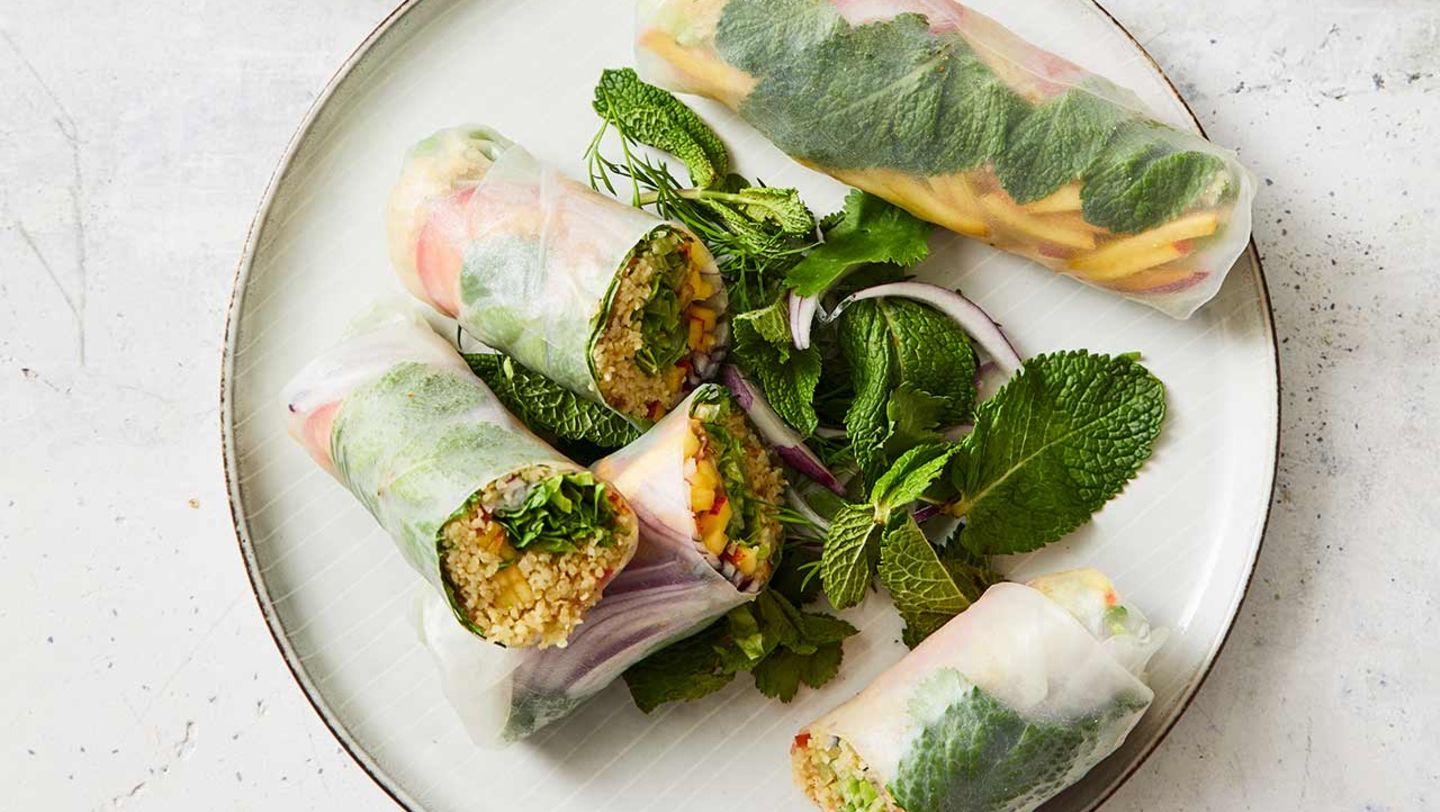 Bulgur-Summerrolls mit Sesamsauce Rezept