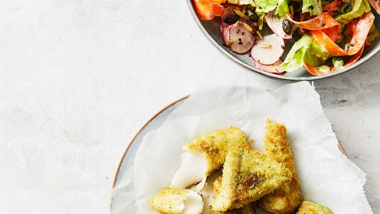 Estragon-Seelachs mit Römersalat Rezept