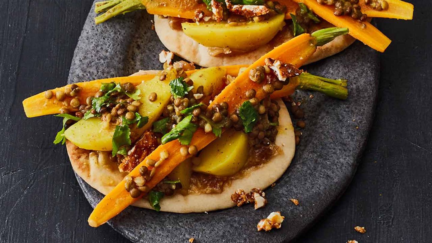 Indische Naan-Stulle mit Koriander-Möhren Rezept