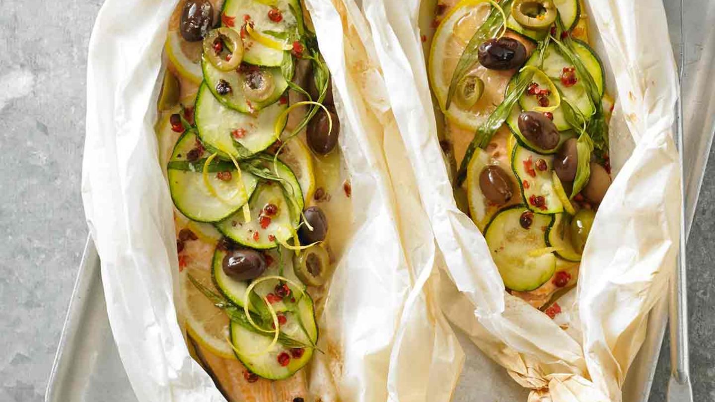 Fischpäckchen mit Zucchini Rezept