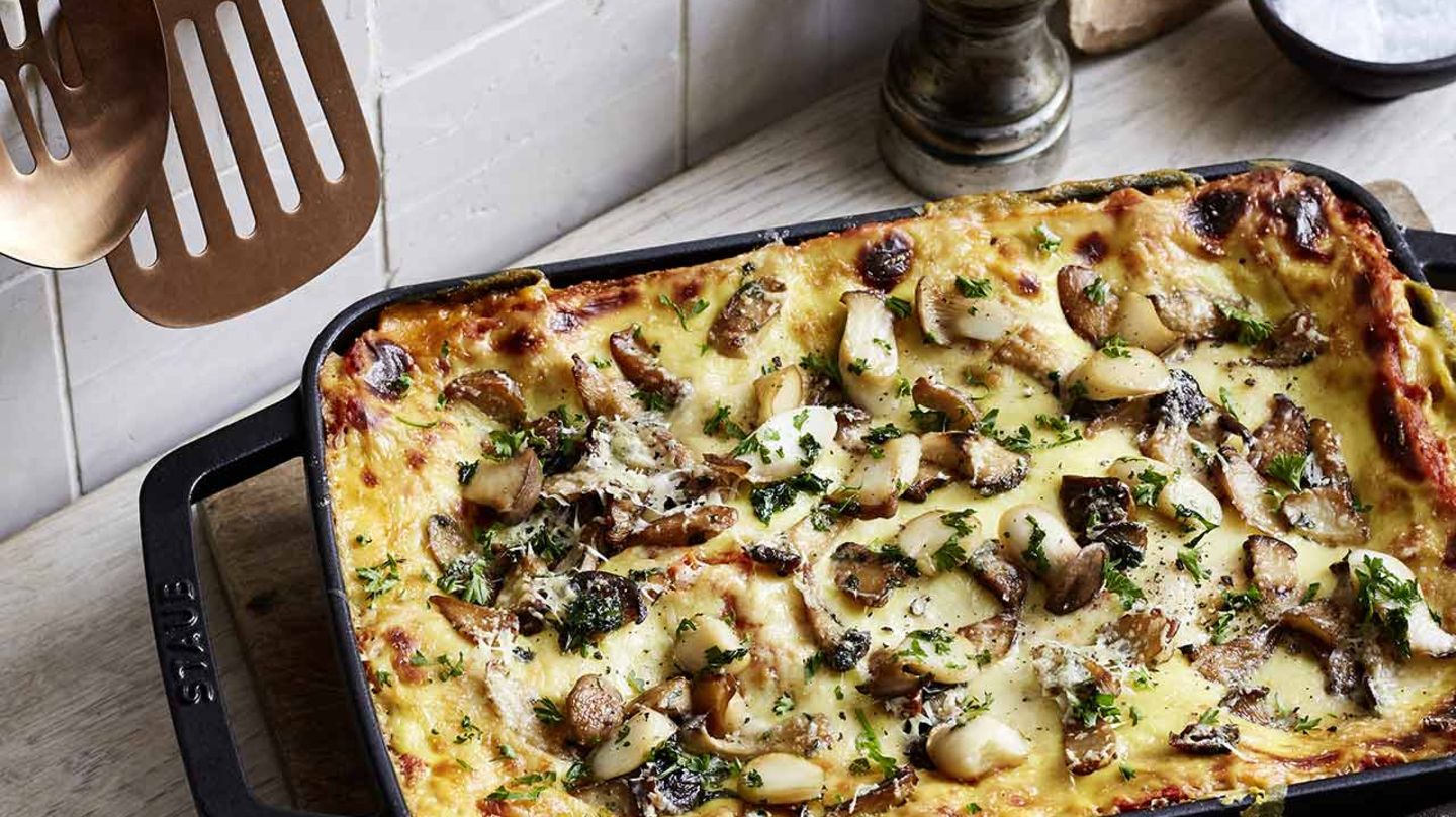 Lasagne mit Linsen und Pilzen Rezept