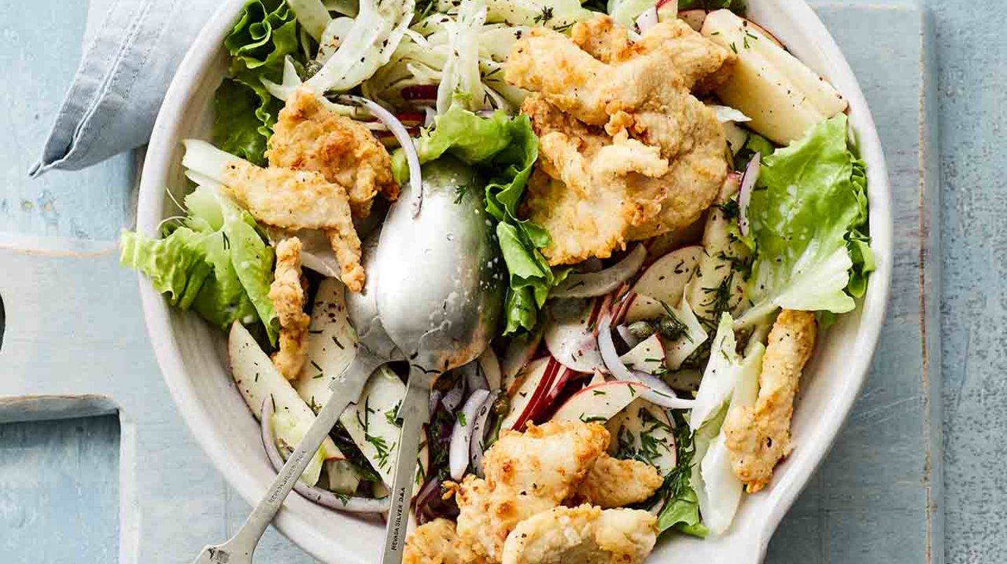 Buttermilch-Hühnchen mit Wintersalat Rezept