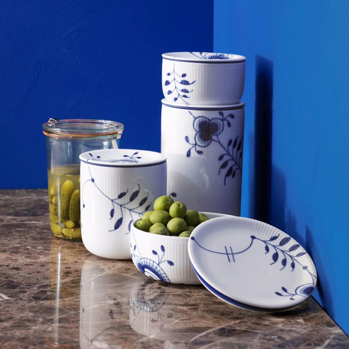 Blau-Weiße Aufbewahrungsbox von Royal Copenhagen - [ESSEN UND TRINKEN]