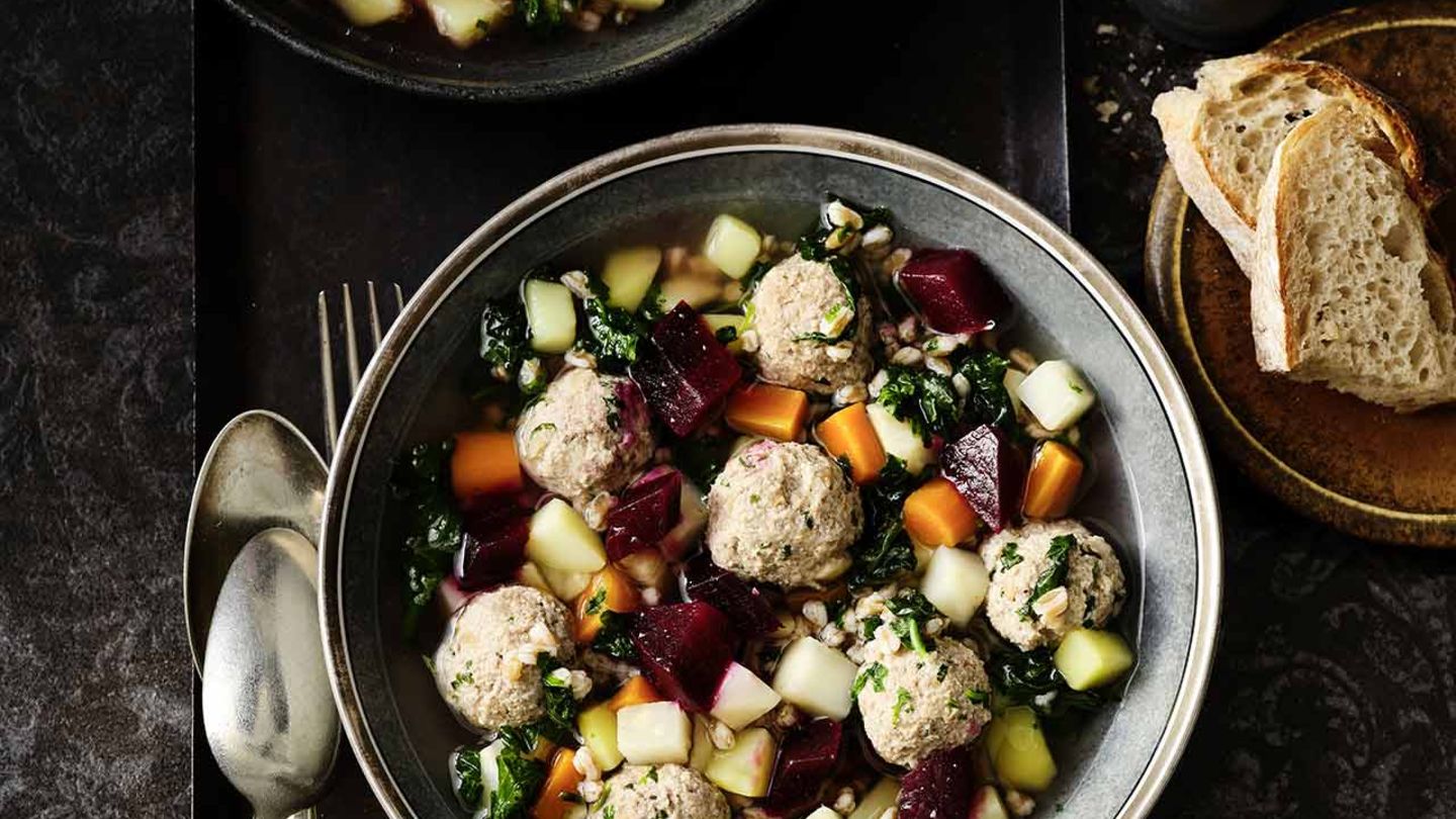 Dinkeleintopf mit Kalbshackbällchen Rezept