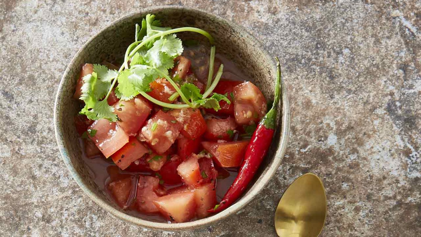 Tomatensalat mit Ingwer und Koriander - [ESSEN UND TRINKEN]