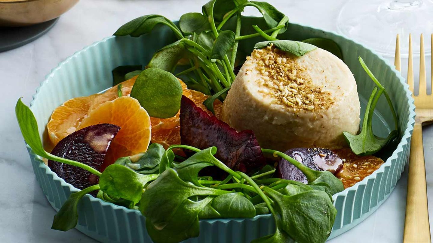 Portulaksalat mit Bohnen-Flans Rezept