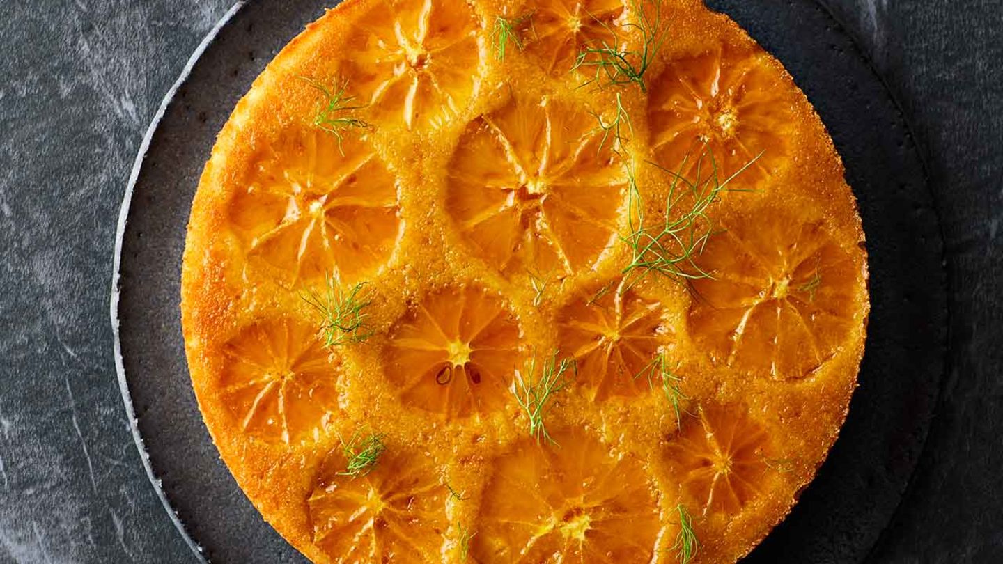 Orangen-Grieß-Kuchen mit Fenchel Rezept