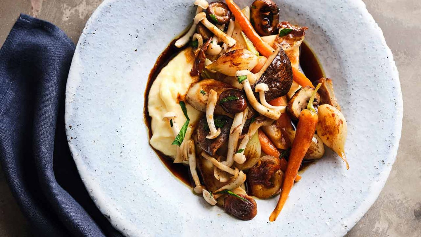 Pilzragout mit Perlzwiebeln Rezept