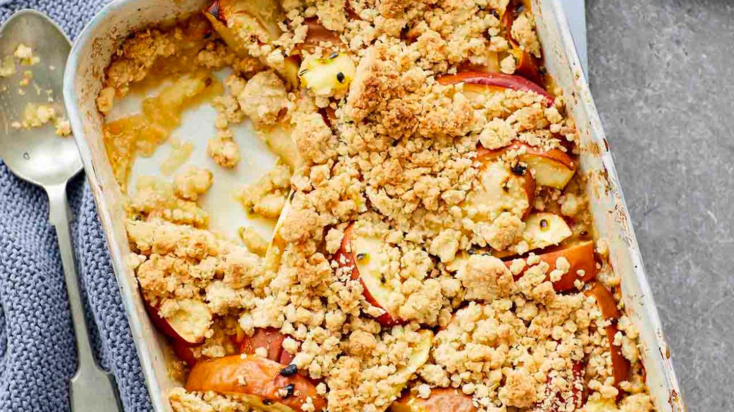 Crumble mit Kaffeebohnen-Eis Rezept