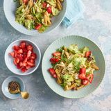 Kichererbsen-Pasta mit Erdbeeren