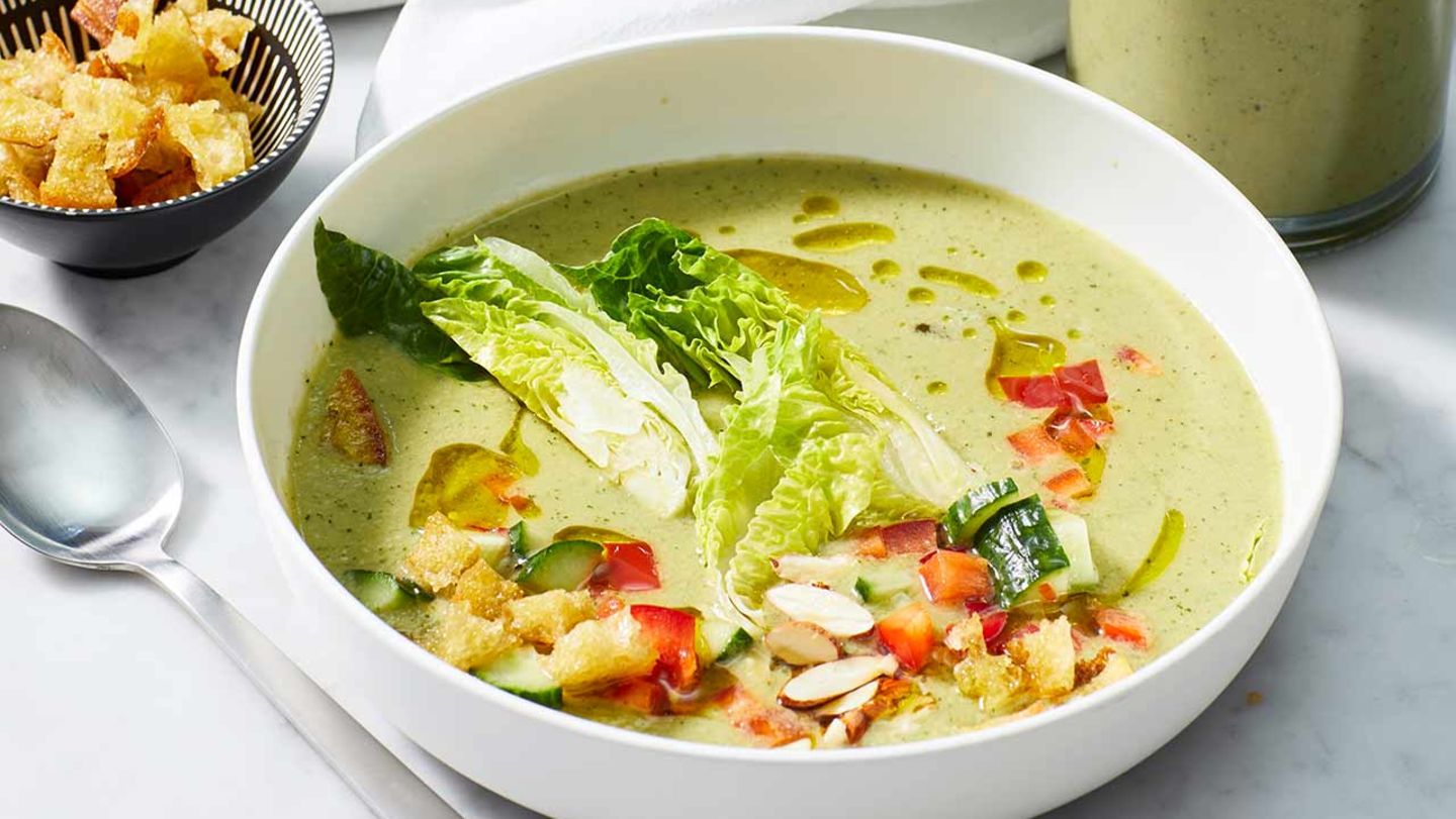 Grüner Gazpacho mit Tomaten Rezept