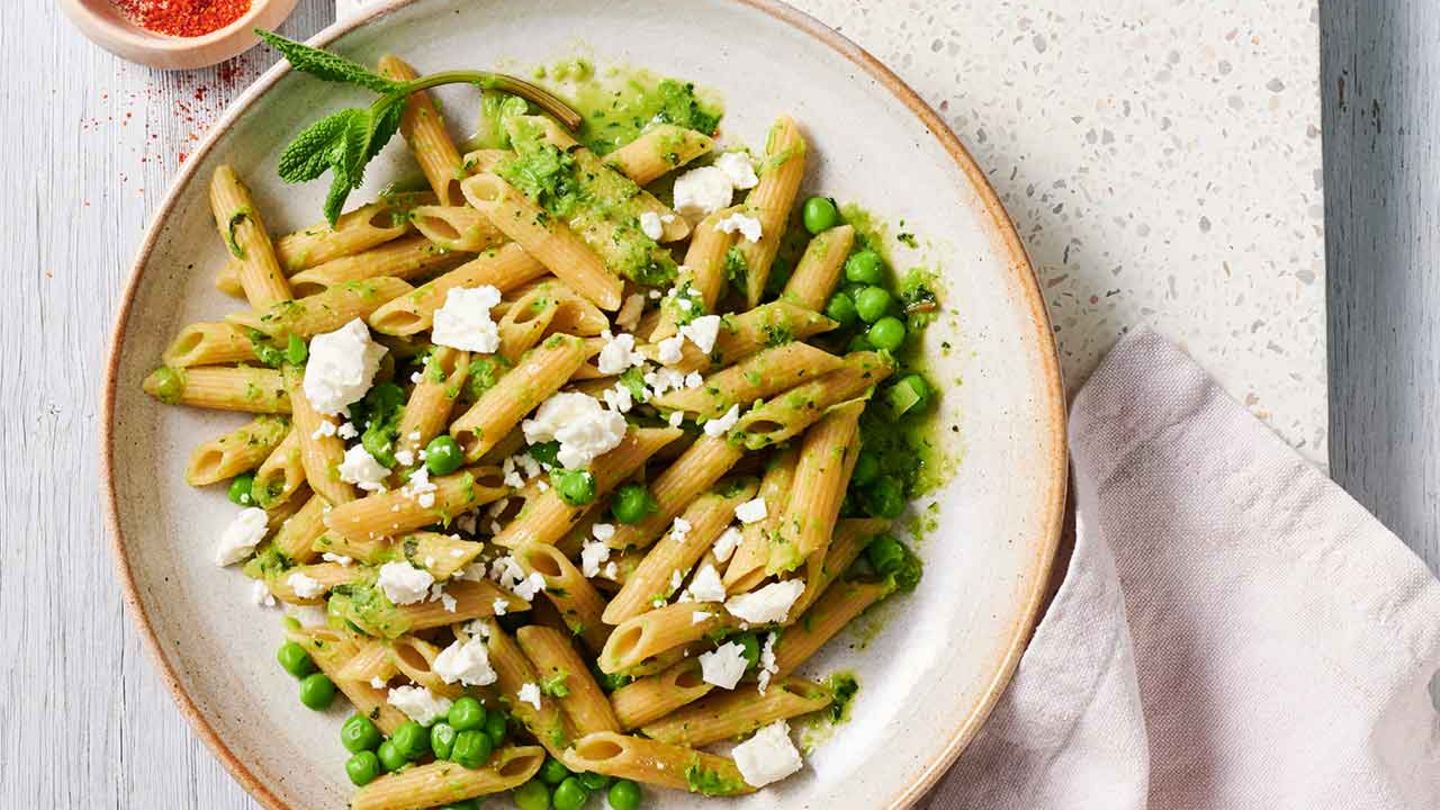 Erbsen-Minz-Pasta Rezept
